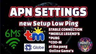 LOW PING | APN SETTINGS | NEW SETUP FOR TM AND GLOBE USER | FAST TUTORIAL