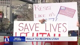 &lsquo;Get back to work&rsquo;: More than a thousand people rally downtown to re-open Utah