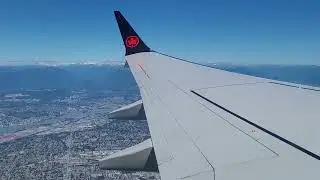 Air Canada Boeing 737 Max 8 YVR-YWG RWY 8R takeoff.