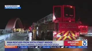 Man slips, gets stuck under 6th Street Bridge in suspected graffiti attempt
