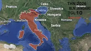 Italia vs austria | using google Earth ( fictional war) 