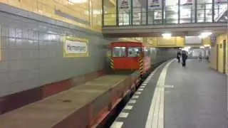 U-Bahn Berlin: Durchfahrt Arbeitszug in Hermannplatz (U7) [720p ᴴᴰ]