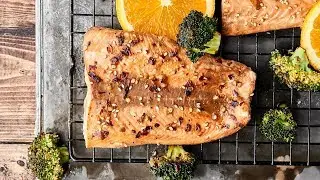 Sheet Pan Asian Salmon and Broccoli