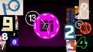 Countdown Numbers (10&rarr;0) Colour Numbers Pandew Panz Time Tiopa More...