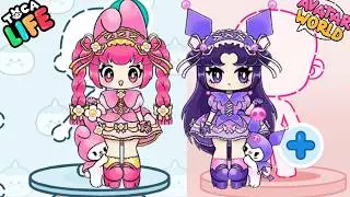 EASY✨️ How To Make A NEW Kuromi💜 And My Melody🩷 In Avatar World Vs Toca Boca #tocahasna