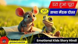 डरा हुआ चूहा और सच्चा मेंढक दोस्त | Emotional Kids Story Hindi | #Mouse #Frog  @KidsClub1224