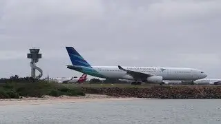 Garuda Indonesia (GA714 & GA715) Landing & Takeoff | Airbus A330-300 | Sydney Airport (SYD)