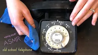 ASMR wiping & cleaning an old retro vintage phone. No talking. #asmr #asmrsounds #asmrwiping