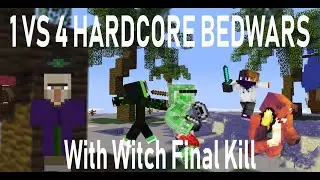 Win HARDCORE 1 VS 4 Bedwars With Ultimate Witch Power