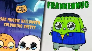 UNDEAD CHICKEN NUGGET | Sad Nuggie Coloring Sheet | Halloween Coloring | NO TALKING | Frankenstein