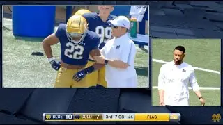 @NDFootball | 2022 Blue-Gold Game: Marcus Freeman Third Quarter Interview
