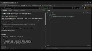 Keep Multiplying Found Values by Two   LEETCODE PROBLEM (19 NOVEMBER 2025)