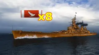 World of WarShips Rhode Island - 8 Kills 320K Damage