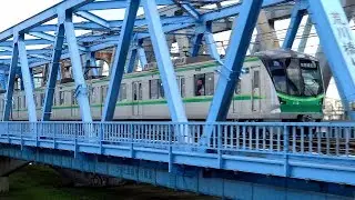 【4K】響くジョイント音!東京メトロ千代田線 荒川橋梁電車通過シーン集 小田急4000形、60000形「MSE」、東京メトロ6000系、16000系、JR209系1000番台、E233系2000番台