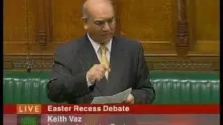 UK Parliament Speach by Hon Keith Vaz MP, Labour