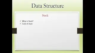 2. Data Structure: Stack and Code of stack (Bangla)