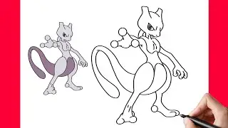 HOW TO DRAW MEWTWO - POK&Eacute;MON - HOW TO DRAW POK&Eacute;MON