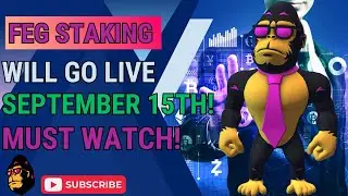 Feg Token Staking Is Releasing September 15th!