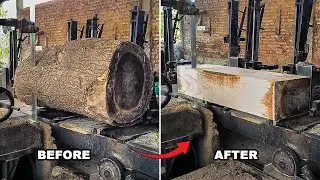 Shaping Rectangular Beams from Whole Logs with Workers&rsquo; Manual Technique
