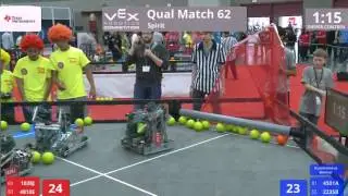 VEX Worlds 2016 - VRC Middle School - Spirit - Qual 62 (1028J 4810E) 85 vs 159 (4501A 2235B)
