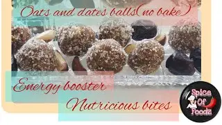 Oat & dates nutty balls | Energy Booster Nutritious bites Recipe |No Bake Oat & dates Protien Snacks
