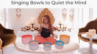 Singing Bowls to Quiet the Mind | Inner Stillness Meditation | Crystal Singing Bowls and Light Rain
