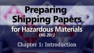 Preparing Shipping Papers - Chapter 1 - Introduction