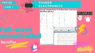 Pspice simulation of Single Phase Full Wave un-controlled Rectifier with R-L .