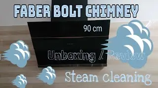 Faber Bolt 90cm steam auto clean Chimney unboxing/review. Installation feature cleaning process
