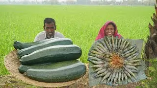 Zucchini Chingri Recipe Fresh Squash With Shrimp Curry Quick & Easy Lunch Meal Prep For Village Kids