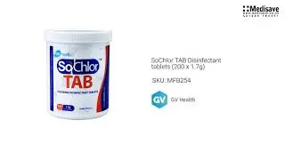 SoChlor TAB Disinfectant tablets 200 x 1 7g MFB254