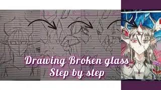 How to Draw The Broken Glass Anime Characters Step by Step| Pencil, Pen, colour, Crayons and Poster.