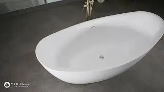 Gloria Acrylic Double Slipper Freestanding Tub &ndash; No Faucet Drillings