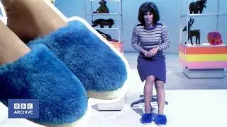 1971: COAL-FIRE Slippers and STEEL-TOE Shoes | Blue Peter | Weird and Wonderful | BBC Archive