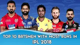 Top 10 Batsmen With Most Runs in IPL 2018 so far