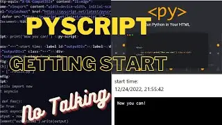 PyScript Getting Start  | No Talking