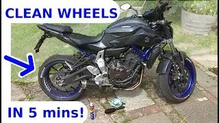 YAMAHA MT-07/FZ-07 wheel cleaning in 5mins