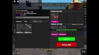 Trading sugar for virtual and jingle gun. Roblox mm2