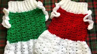 Crochet Christmas Dog/ Cat Dress