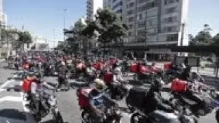 Brazil app delivery drivers protest work conditions