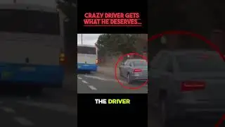 This driver tried to overtake a bus&hellip; big mistake 😬 #BadDriver #CarFails