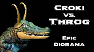 Croki vs. Throg Swamp Battle Diorama