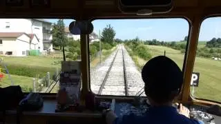 Abfahrt aus Gussenstadt auf der Lokalbahn Richtung Gerstetten