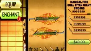 Shadow Fight 2 The Most Powerful Magical Fire Dual Titan Giant Sword