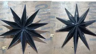 how to cutting pipe star,how to make a star using square tube