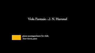 Viola Fantasie - J. N. Hummel [PIANO ACCOMPANIMENT FOR VIOLA]
