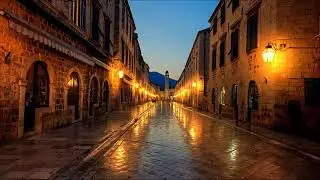 Peaceful Rain on a Quiet Street | Echoes of Peace #UrbanRain #RelaxingSounds #NightRain