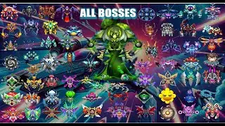 Galaxy Attack Space Shooter All Bosses 1- 65 | Rocket Studio By World Bosses