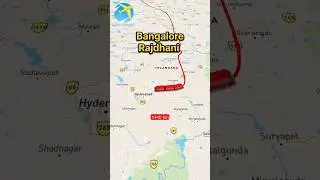 3d route New Delhi Bangalore Rajdhani Exp #22692 #Bangalore #travel #train #shorts