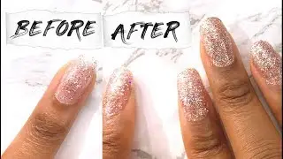 Applying Nail Polish with A Beauty Blender | Glitter Nail Hack